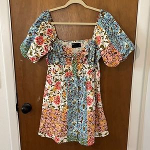 Asos patched floral dress